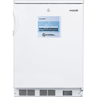 Accucold 5.5 Cu.Ft. All-Refrigerator, 24" Wide, Digital Temp Display, Solid Door | Model FF6LWBI7NZ - microscopemarketplace