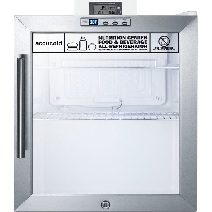 Accucold 1.7 Cu.Ft. Compact All-Refrigerator, Glass Door  | Model SCR215LNZ - microscopemarketplace