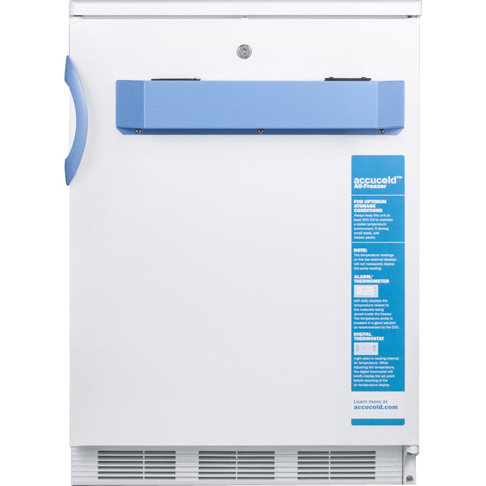 Accucold 3.2 Cu.Ft. All-Freezer, 24" Wide, Built-In Capable, Solid Door  | Model VT65MLBIMED2 - microscopemarketplace