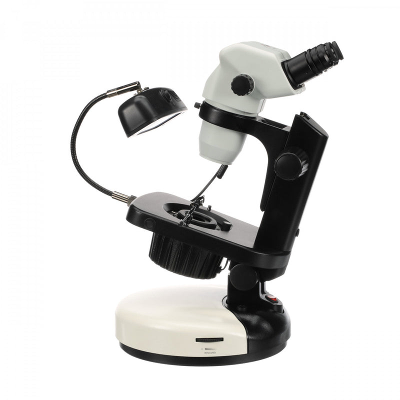 Accu-Scope 3075 Binocular Zoom Stereo Microscope on Gem Stand - microscopemarketplace