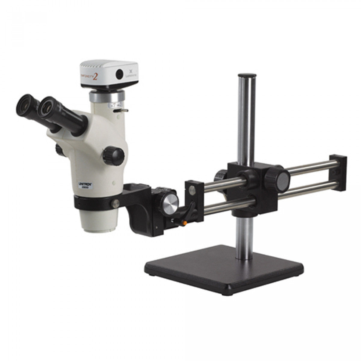 Unitron Z650HR Trinocular High Resolution Zoom Stereo Microscope on Boom Stand - microscopemarketplace