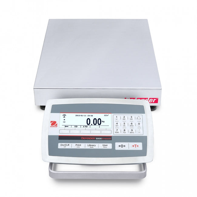 Ohaus D52XW50WQR5 Defender 5000 Low Profile, Washdown Bench Scales - microscopemarketplace