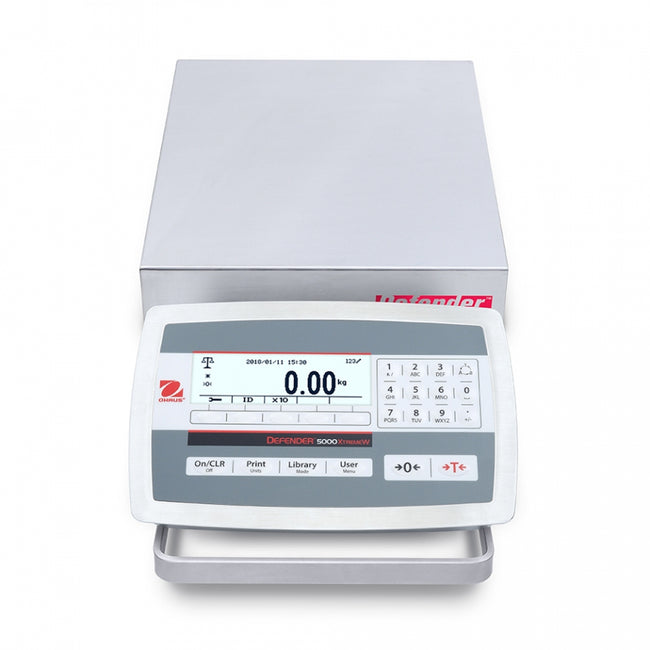 Ohaus D52XW5WQS5 Defender 5000 Low Profile, Washdown Bench Scales - microscopemarketplace