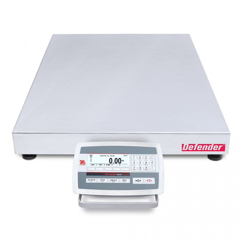 Ohaus D52XW50WQV5 Defender 5000 Low Profile, Washdown Bench Scales - microscopemarketplace