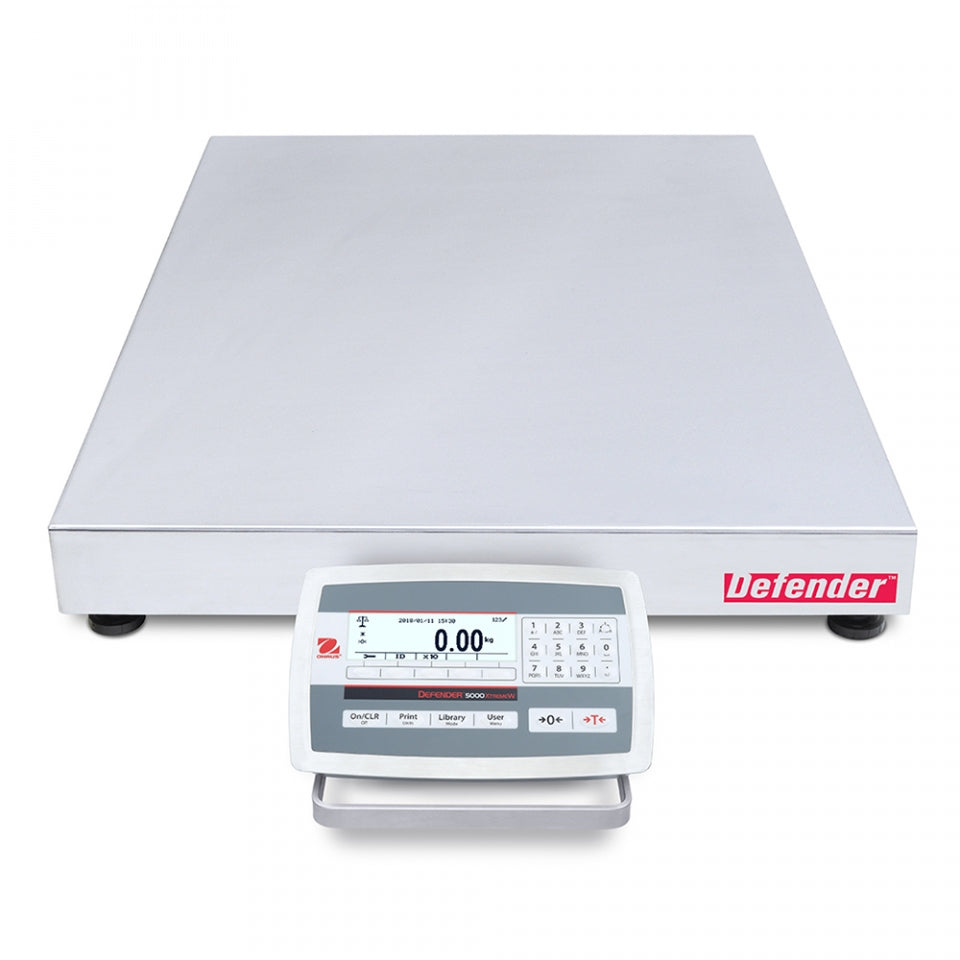 Ohaus D52XW125WQV5 Defender 5000 Low Profile, Washdown Bench Scales - microscopemarketplace