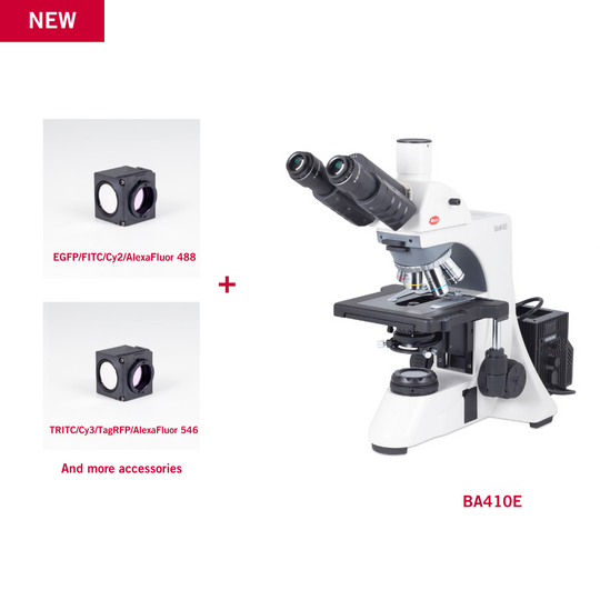 Motic BA410E with FITC and TRITC Filter Fluorescence Bundle Microscope ...
