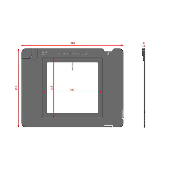 Okolab LEICA TL 220x170 GLASS - microscopemarketplace