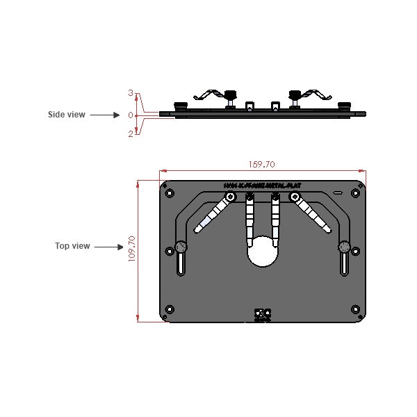 Inverted Microscope Frame Okolab K FRAME METAL FLAT | Heated Plate for Inverted Microscopes