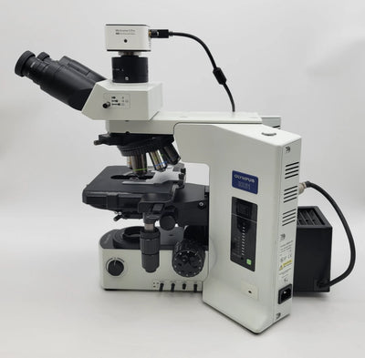 Olympus Microscope BX51 with DIC, Phase Contrast, Trinocular Head & Camera - microscopemarketplace