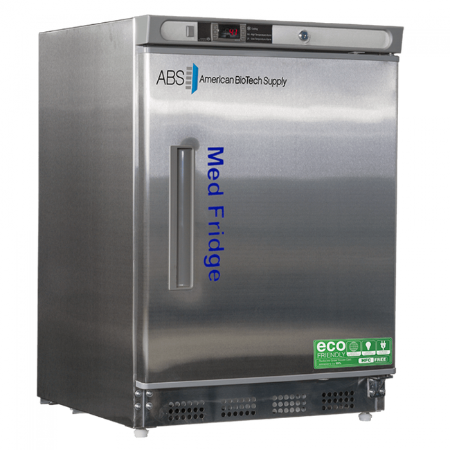 ABS 4.5 Cu Ft Pharmacy Undercounter Built-in Stainless Steel Refrigerator PH-ABT-HC-UCBI-0404SS - microscopemarketplace
