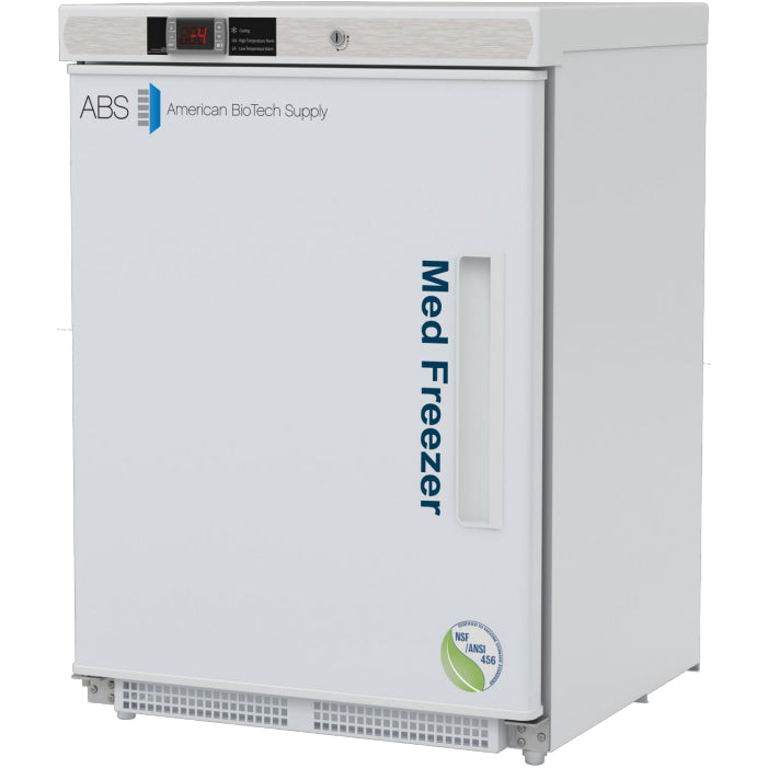 ABS Undercounter Vacc. Freezer, 4.2 Cu.Ft. ADA-NSF/ANSI 456, Left Hinge, PH-ABT-NSF-UCBI-0420-ADA-LH - microscopemarketplace