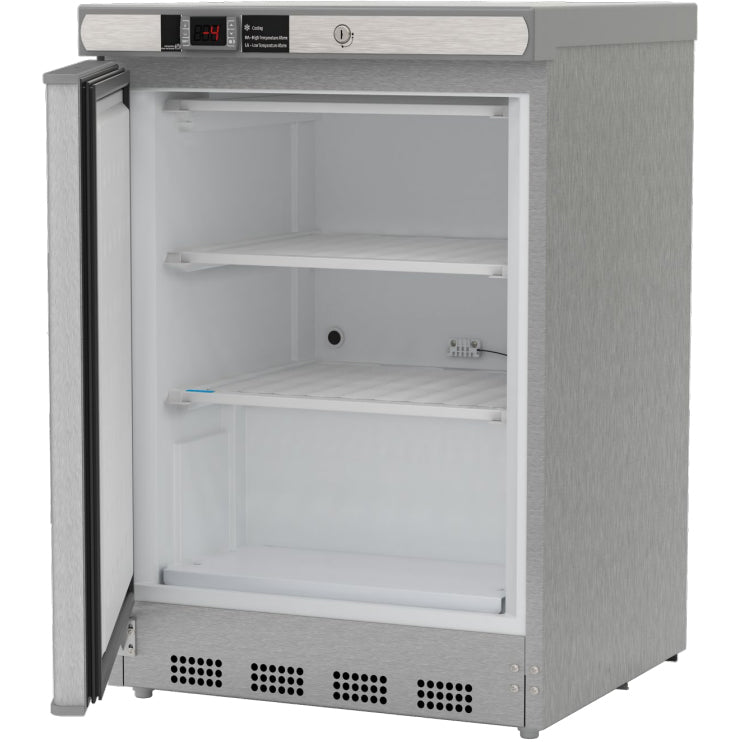 ABS Undercounter 4.2Cu.Ft. Vacc.Freezer, St.Steel NSF/ANSI 456, L.Hinged # PH-ABT-NSF-UCBI-0420SS-LH - microscopemarketplace