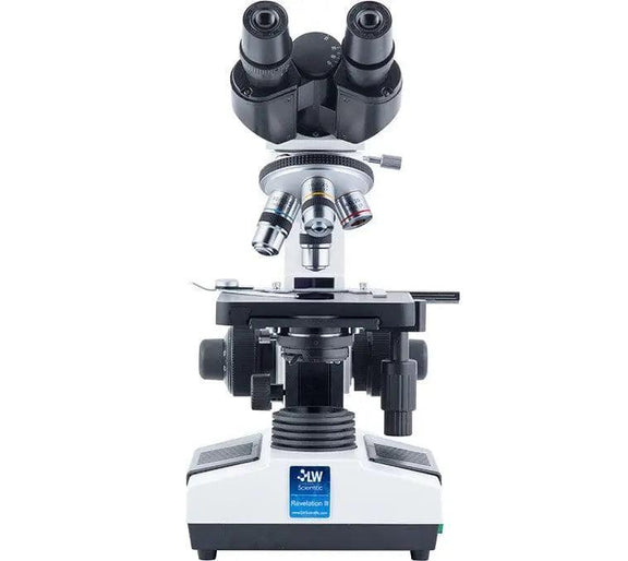 LW Scientific Revelation III DIN, 4 Objective Microscope - microscopemarketplace