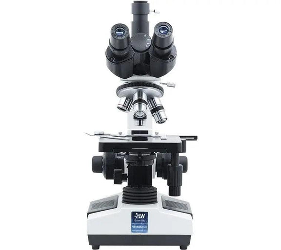 LW Scientific Revelation III DIN, 4 Objective Microscope - microscopemarketplace