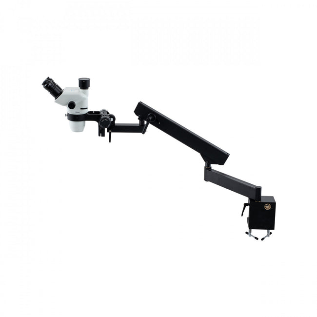 Accu-Scope 3075 Binocular Zoom Stereo Microscope on Flex Arm Stand - microscopemarketplace