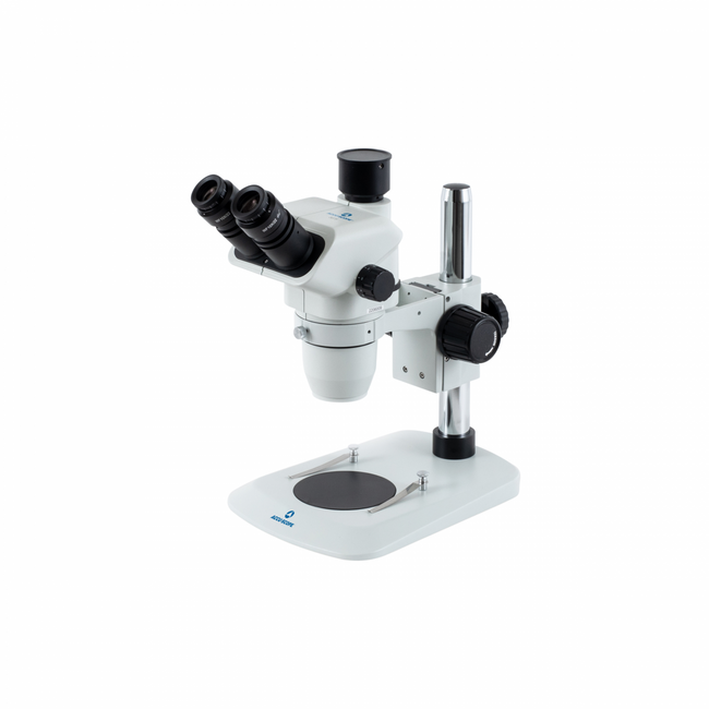 Accu-Scope 3075 Binocular Zoom Stereo Microscope on Pole Stand - microscopemarketplace