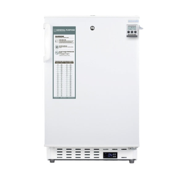 Accucold 20" Wide Built-In Healthcare All-Refrigerator, ADA Compliant | Model ADA404REFCAL - Microscope Marketplace