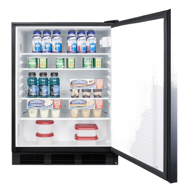 Accucold 24" Wide Built-In All-Refrigerator, ADA Compliant | Model AL752BKSSHH - Microscope Marketplace