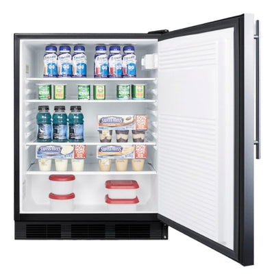 Accucold 24" Wide Built-In All-Refrigerator, ADA Compliant | Model AL752BKSSHV - Microscope Marketplace