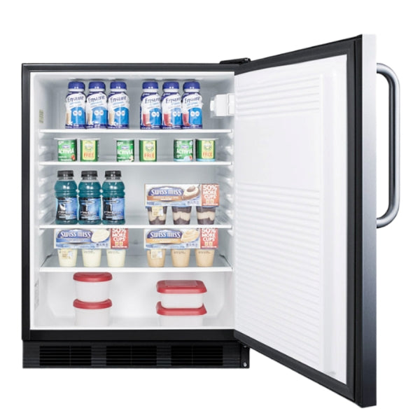 Accucold 24" Wide Built-In All-Refrigerator, ADA Compliant | Model AL752BKSSTB - Microscope Marketplace