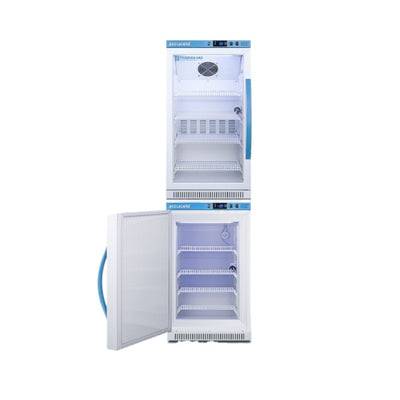 Accucold 20" Wide Performance Series All-Refrigerator/All-Freezer | Model ARG31PVBIADA-AFZ2PVBIADASTACKLHD - Microscope Marketplace