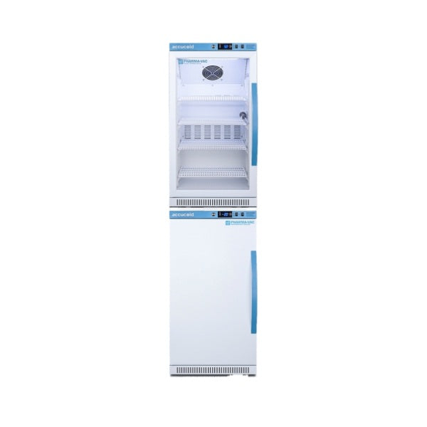 Accucold 20" Wide Performance Series All-Refrigerator/All-Freezer | Model ARG31PVBIADA-AFZ2PVBIADASTACKLHD - Microscope Marketplace