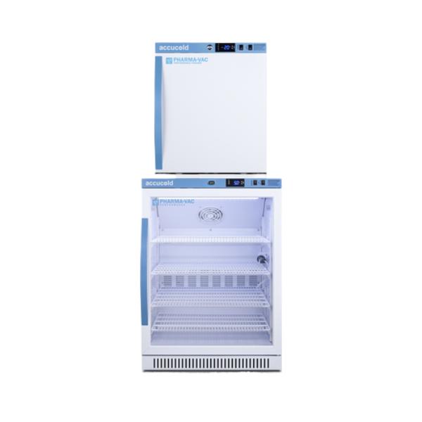 Accucold 24" Wide Performance Series All-Refrigerator/All-Freezer Combination | Model ARG6PV-AFZ1PVSTACK - Microscope Marketplace