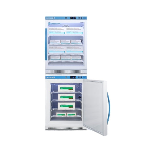 Accucold 24" Wide Performance Series All-Refrigerator/All-Freezer | Model ARG6PV-AFZ5PVBIADASTACK - Microscope Marketplace
