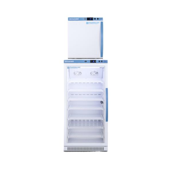 Accucold 24" Wide Performance Series All-Refrigerator/All-Freezer Combination | Model ARG8PV-AFZ1PVSTACKLHD - Microscope Marketplace