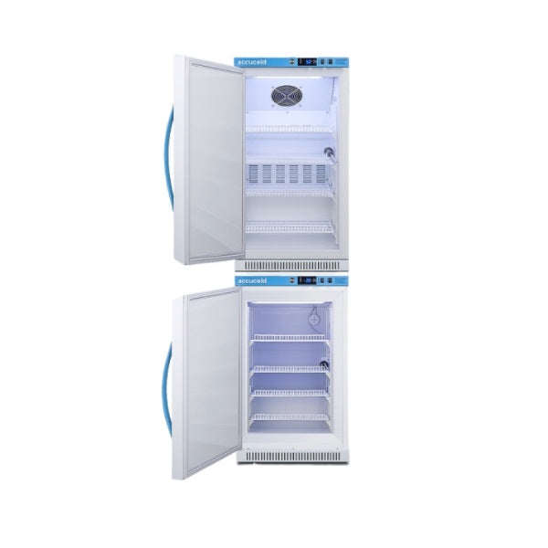 Accucold 20" Wide Performance Series All-Refrigerator/All-Freezer | Model ARS32PVBIADA-AFZ2PVBIADASTACKLHD - Microscope Marketplace