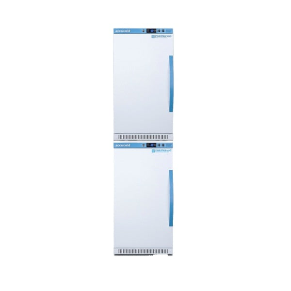 Accucold 20" Wide Performance Series All-Refrigerator/All-Freezer | Model ARS32PVBIADA-AFZ2PVBIADASTACKLHD - Microscope Marketplace