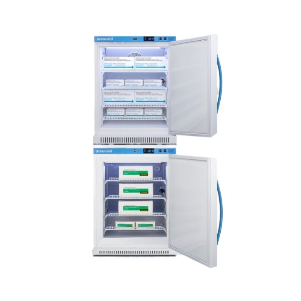Accucold 24" Wide Performance Series All-Refrigerator/All-Freezer | Model ARS6PV-AFZ5PVBIADASTACK - Microscope Marketplace