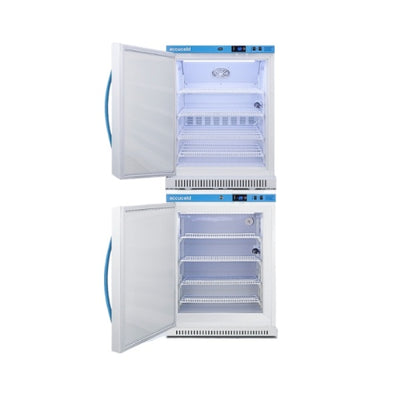 Accucold 24" Wide Performance Series All-Refrigerator/All-Freezer | Model ARS6PV-AFZ5PVBIADASTACKLHD - Microscope Marketplace