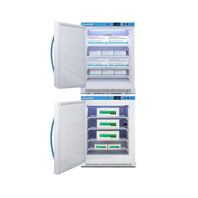 Accucold 24" Wide Performance Series All-Refrigerator/All-Freezer | Model ARS6PV-AFZ5PVBIADASTACKLHD - Microscope Marketplace