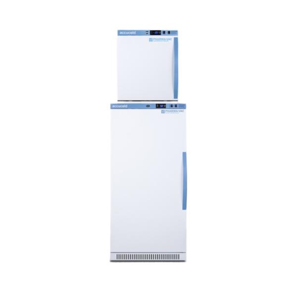 Accucold 24" Wide Performance Series All-Refrigerator/All-Freezer Combination | Model ARS8PV-AFZ1PVSTACKLHD - Microscope Marketplace