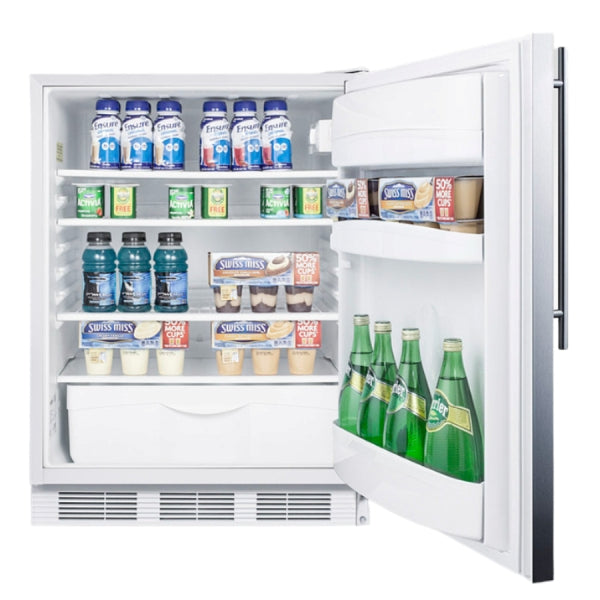 Accucold 24" Wide All-Refrigerator, ADA Compliant | Model FF6LW7SSHVADA
