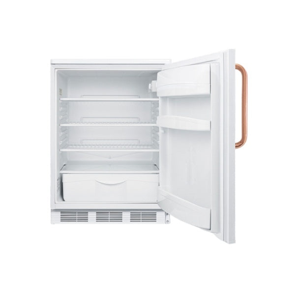 Accucold 24" Wide All-Refrigerator with Antimicrobial Pure Copper Handle | Model FF6LWTBC
