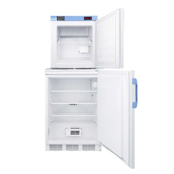 Accucold 24" Wide All-Refrigerator/All-Freezer Combination | Model FF7LW-FS24LSTACKMED2 - Microscope Marketplace