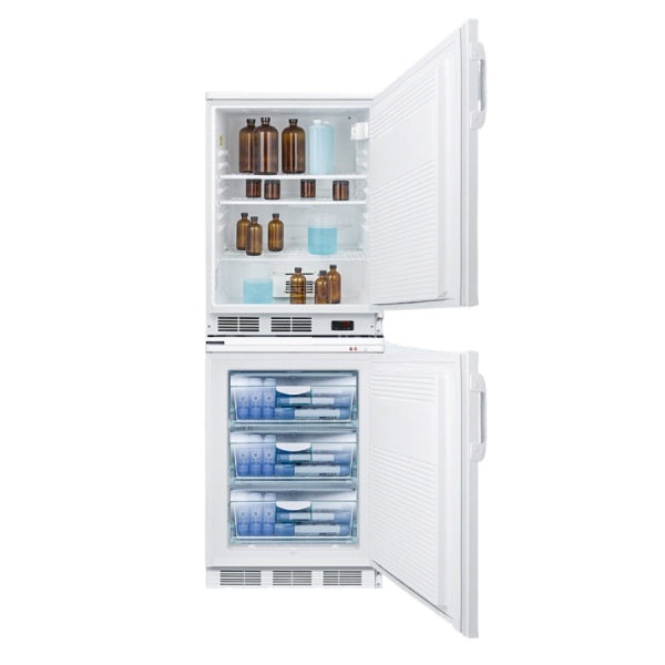 Accucold 24" Wide All-Refrigerator/All-Freezer Combination | Model FF7LW-VT65MLSTACKPRO - Microscope Marketplace