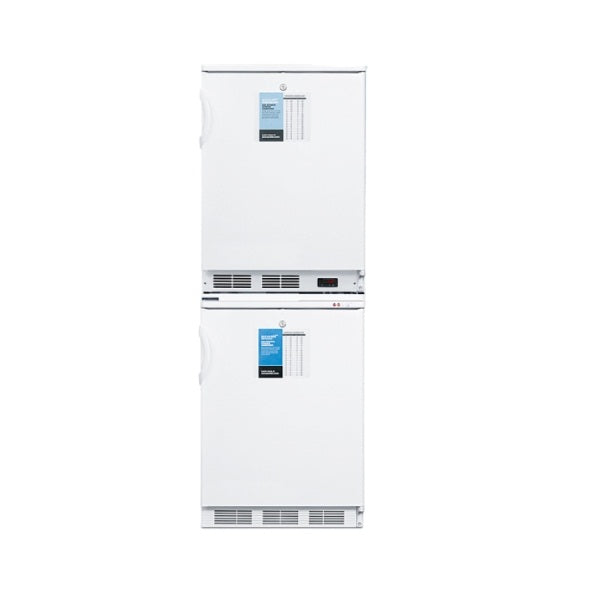 Accucold 24" Wide All-Refrigerator/All-Freezer Combination | Model FF7LW-VT65MLSTACKPRO - Microscope Marketplace
