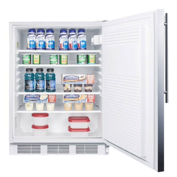Accucold 24" Wide Built-In All-Refrigerator, ADA Compliant | Model FF7LWBISSHVADA