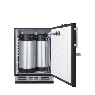 Accucold 24" Wide Front Tap Built-In Cold Brew Coffee Kegerator | Model SBC58BFRTPCF - Microscope Marketplace