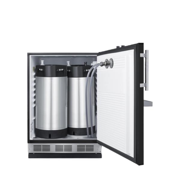 Accucold 24" Wide Front Tap Built-In Cold Brew Coffee Kegerator | Model SBC58BFRTPCF - Microscope Marketplace