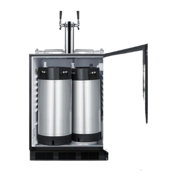 Accucold 24" Wide Built-In Cold Brew Coffee Kegerator, ADA Compliant | Model SBC58BLBIADACFTWIN - Microscope Marketplace
