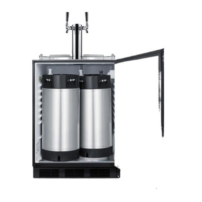 Accucold 24" Wide Built-In Cold Brew Coffee Kegerator, ADA Compliant | Model SBC58BLBIADACFTWIN - Microscope Marketplace