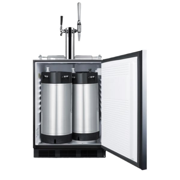 Accucold 24" Wide Built-In Coffee Kegerator, ADA Compliant | Model SBC58BLBIADACMTWIN - Microscope Marketplace