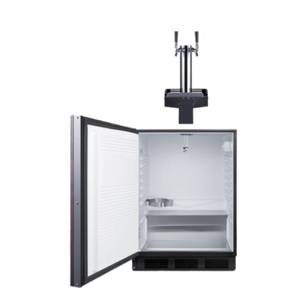 Accucold 24" Wide Built-In Floating Tap Cold Brew Kegerator, ADA-Compliant | Model SBC58BLIFFLTWCFADALHD - Microscope Marketplace