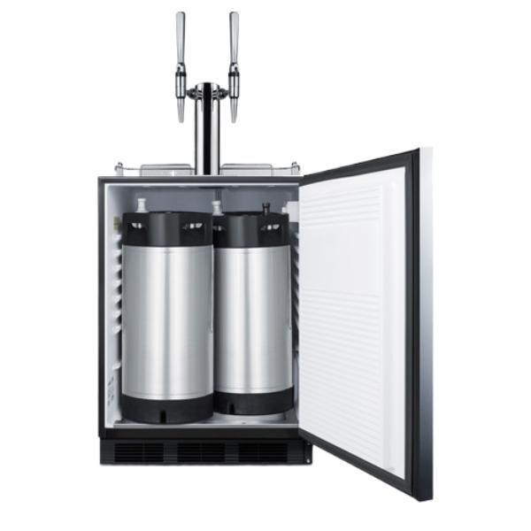 Accucold 24" Wide Built-In Nitro Coffee Kegerator, ADA Compliant | Model SBC58BLBIADANCFTWIN - Microscope Marketplace