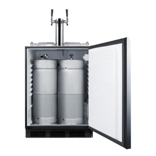 Accucold 24" Wide Built-In Beer & Wine Kegerator, ADA Compliant | Model SBC58BLBIADATWINBW - Microscope Marketplace