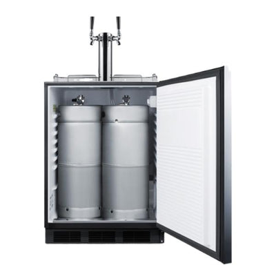 Accucold 24" Wide Built-In Beer & Wine Kegerator, ADA Compliant | Model SBC58BLBIADATWINBW - Microscope Marketplace
